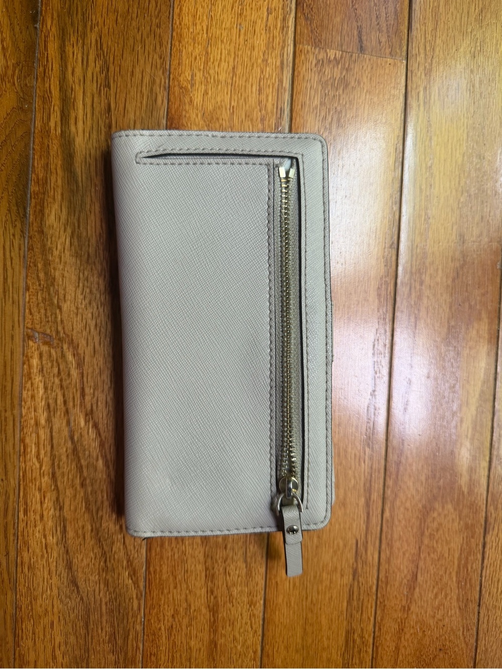 kate spade light gray saffiano leather zip wallet - Picture 2 of 4